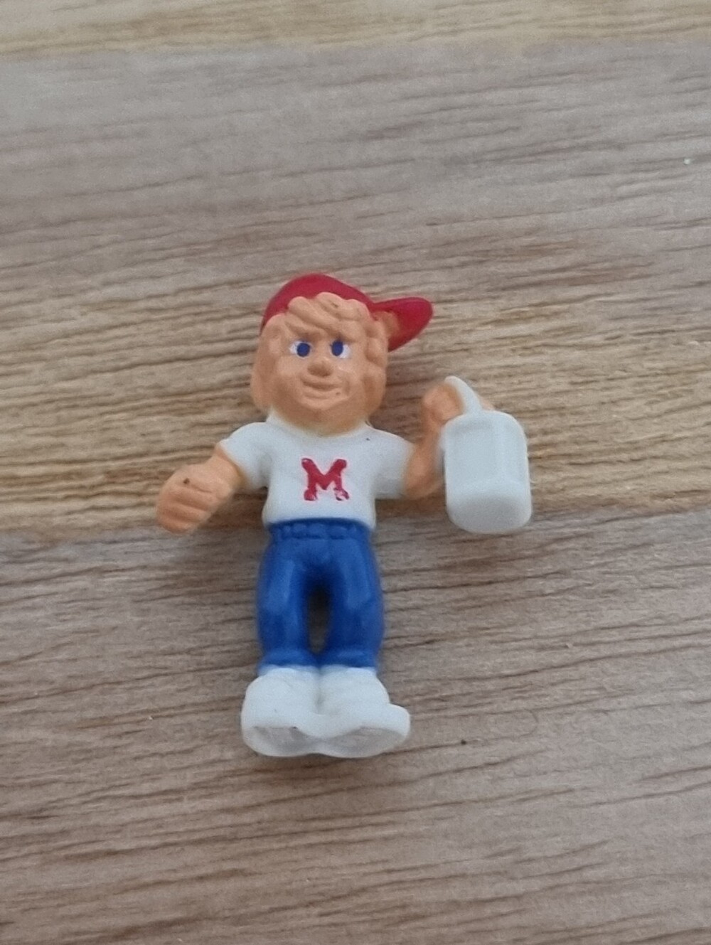 Blue Bird Vintage Mighty Max Mini Figure with Red Cap, White Shirt Blue Pants